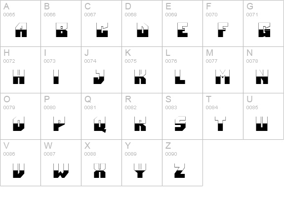 a_SimplerBUB&W Bold uppercase A-Z preview