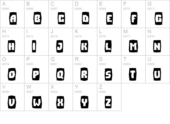 a_SimplerCmBrk Bold uppercase A-Z preview