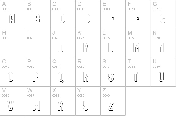a_Technics3D DemiBold uppercase A-Z preview
