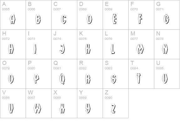 a_Technics3DFsy DemiBold uppercase A-Z preview