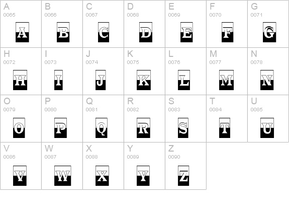 a_TrianglerCmB&W uppercase A-Z preview
