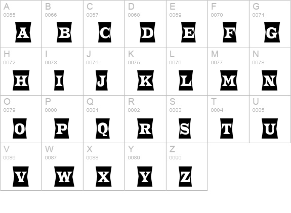 a_TrianglerCmFld uppercase A-Z preview