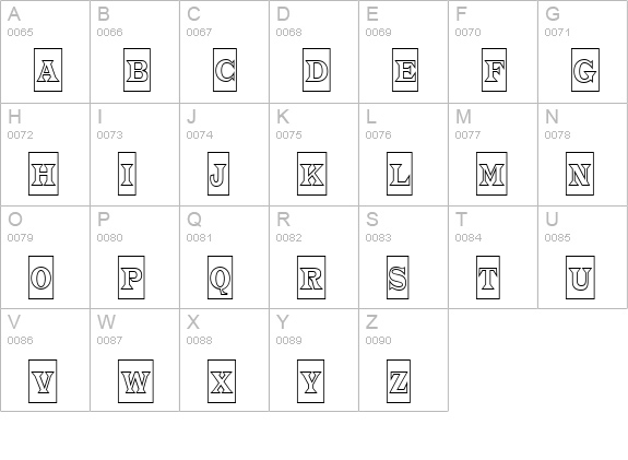 a_TrianglerCmOtl uppercase A-Z preview