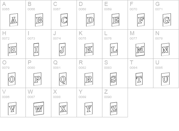 a_TrianglerCmOtlUp uppercase A-Z preview
