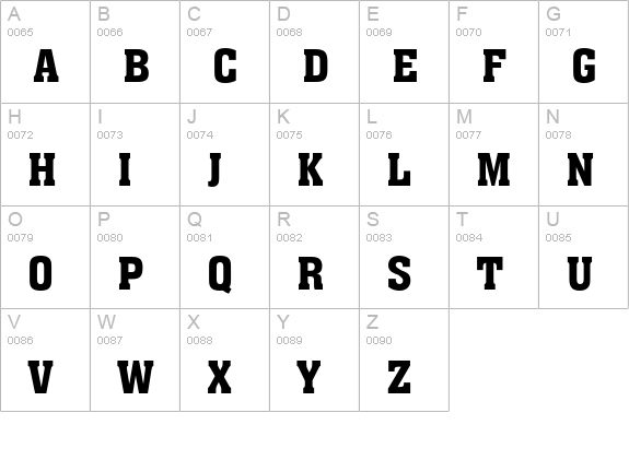 Aachen uppercase A-Z preview