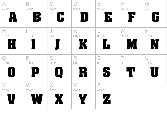 Aachen Bold uppercase A-Z preview