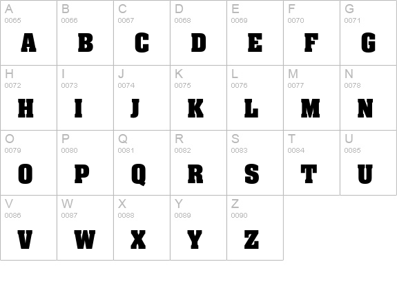 Aachen Bold Plain uppercase A-Z preview