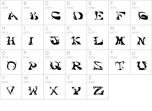 AajaxSurrealFreak uppercase A-Z preview
