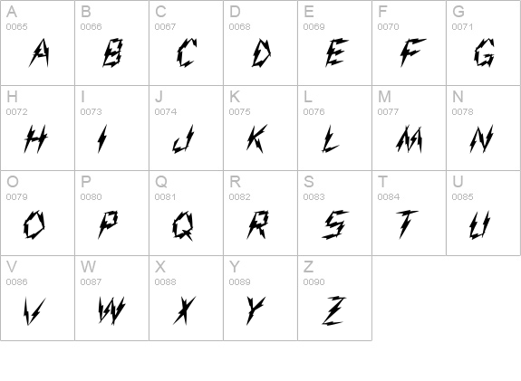 Aarco- uppercase A-Z preview