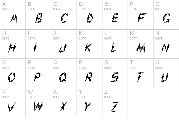 Aarco Regular uppercase A-Z preview