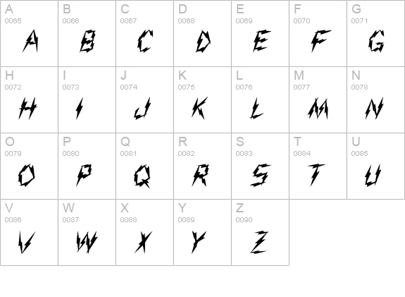 Aarco1 uppercase A-Z preview