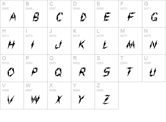Aarcover uppercase A-Z preview