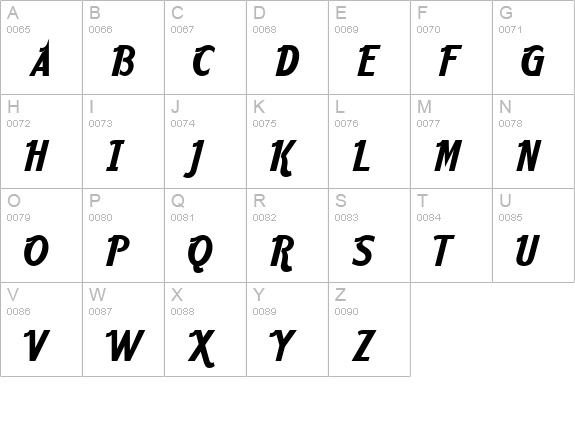 Aardvark Cafe uppercase A-Z preview