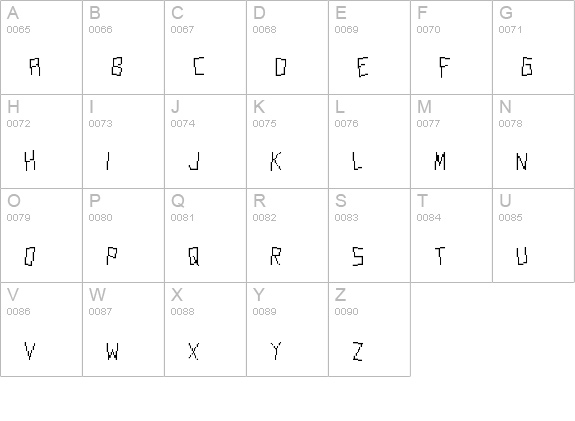 Aardvark Cwm Type Regular uppercase A-Z preview