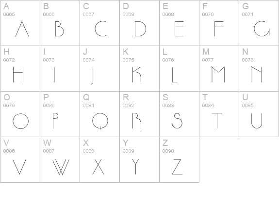 AaseLight uppercase A-Z preview