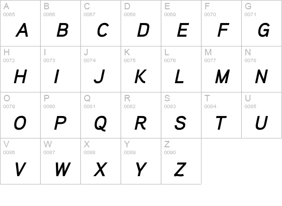 Aaux ProBold Italic SC uppercase A-Z preview
