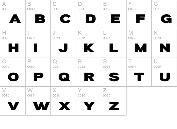 Aaux ProPoster uppercase A-Z preview