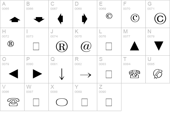 Abacus One SSi uppercase A-Z preview