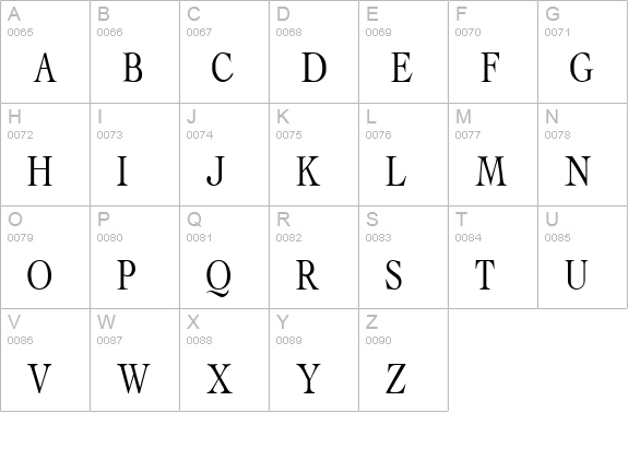 Abalone uppercase A-Z preview