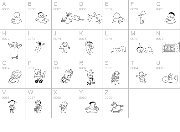 ABArtFonts-BabyBoomOne uppercase A-Z preview