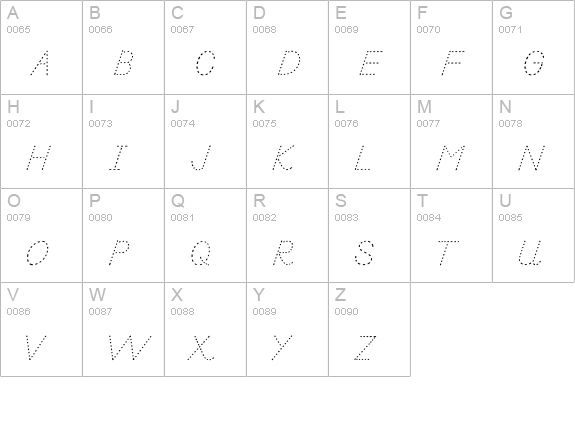 AbcDNManusDotted uppercase A-Z preview