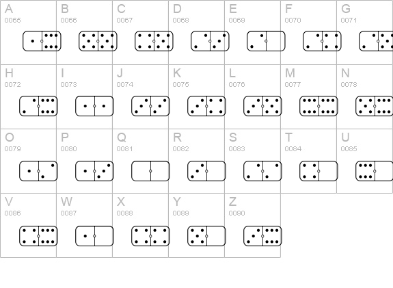 AbcDomino uppercase A-Z preview