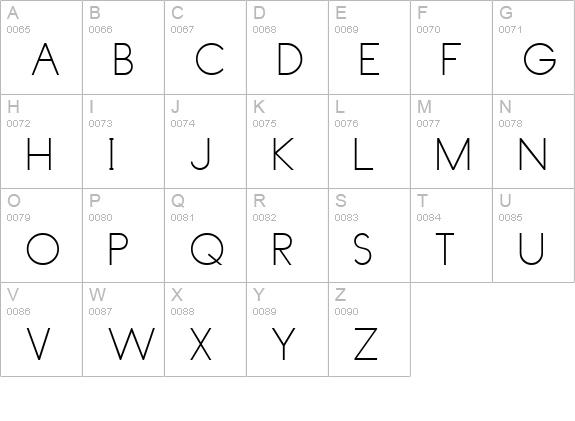 AbcPrint uppercase A-Z preview