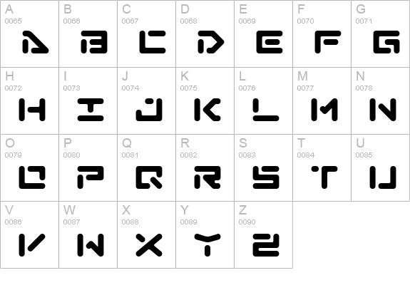 Abduction uppercase A-Z preview