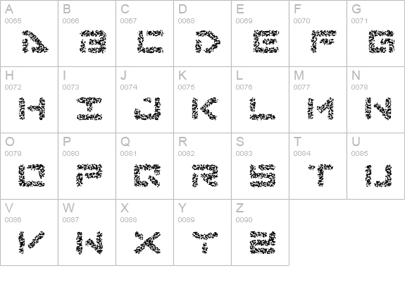 Abduction IV uppercase A-Z preview