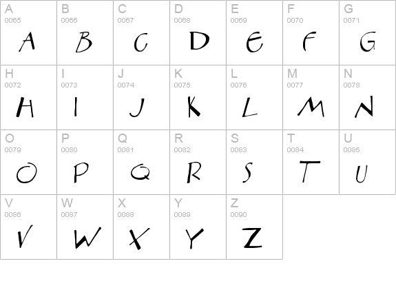 Aberration uppercase A-Z preview