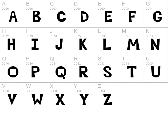 Abierta uppercase A-Z preview