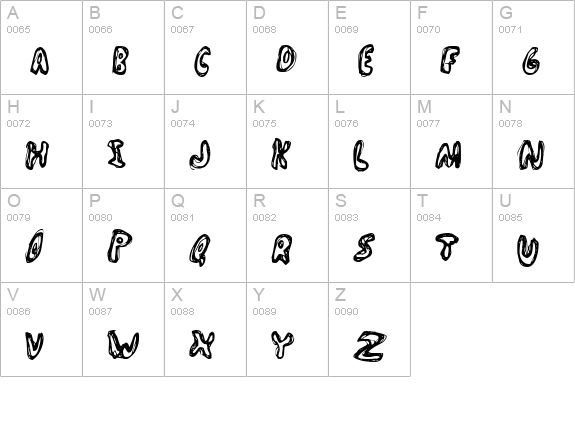 Abiscuos Regular uppercase A-Z preview