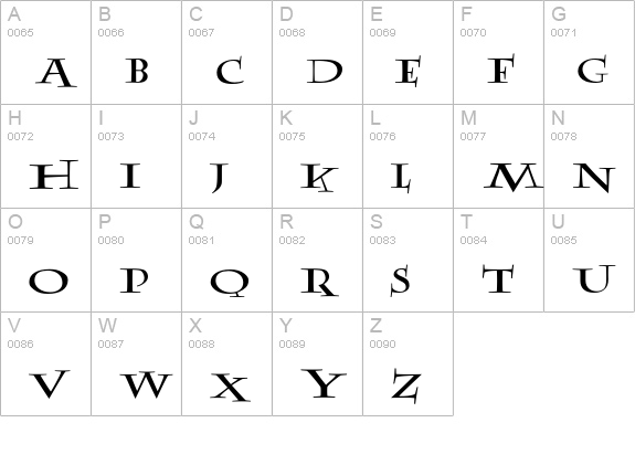 Ablefont uppercase A-Z preview