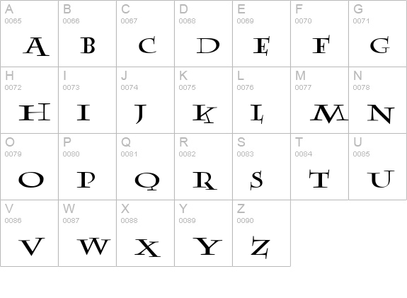 AblefontA uppercase A-Z preview