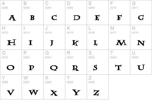 AblefontPress uppercase A-Z preview
