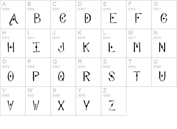 Abode uppercase A-Z preview