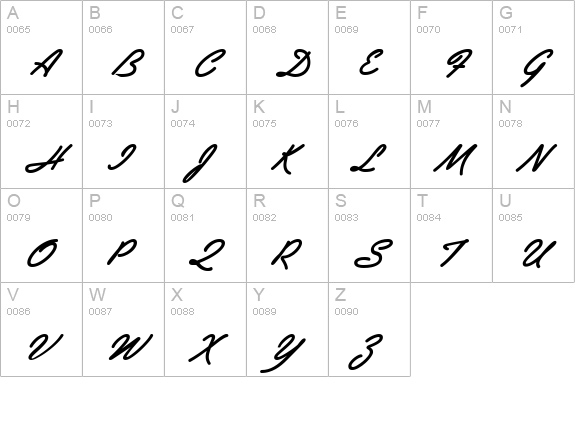 Abrazo Script SSi Bold Italic uppercase A-Z preview