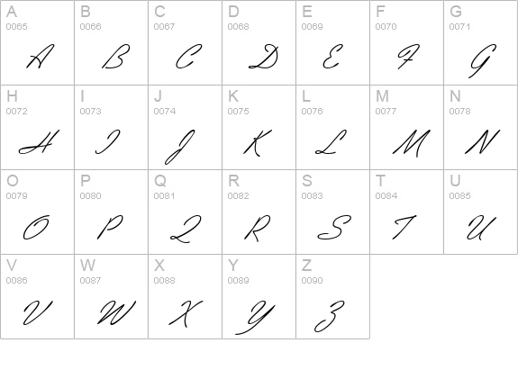 AbrazoScriptSSK Italic uppercase A-Z preview