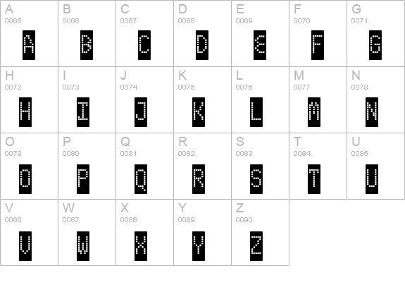 ABS10 uppercase A-Z preview