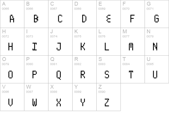 ABS5 uppercase A-Z preview