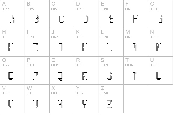 ABS6 uppercase A-Z preview