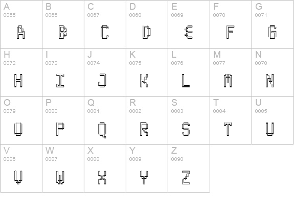 ABS7 uppercase A-Z preview