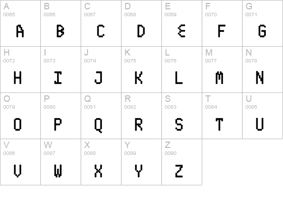 ABS8 uppercase A-Z preview