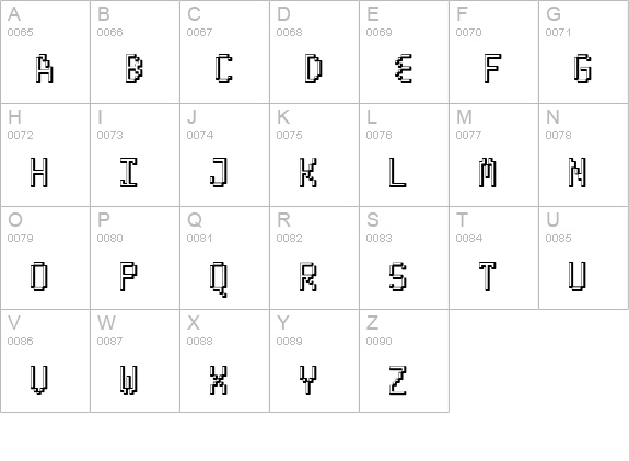 ABS9 uppercase A-Z preview