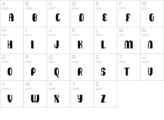 Absolution uppercase A-Z preview
