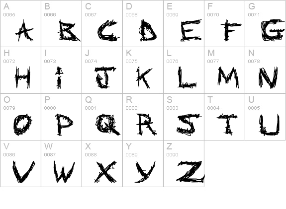AbstractClassicFont uppercase A-Z preview