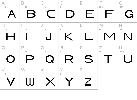 Abtecia Basic Sans Serif Font uppercase A-Z preview