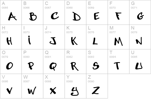 Abuse uppercase A-Z preview