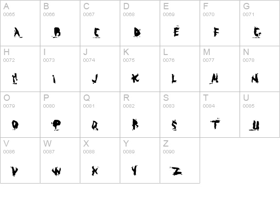 ABUSO uppercase A-Z preview