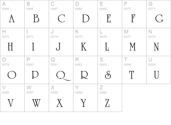 Academia SSi uppercase A-Z preview